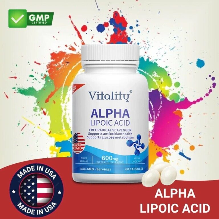 Alpha-Liponsäure 600 mg, ALA-Ergänzung mit extra starker Wirkung, 60 Kapseln