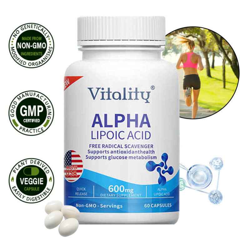 Alpha-Liponsäure 600 mg, ALA-Ergänzung mit extra starker Wirkung, 60 Kapseln