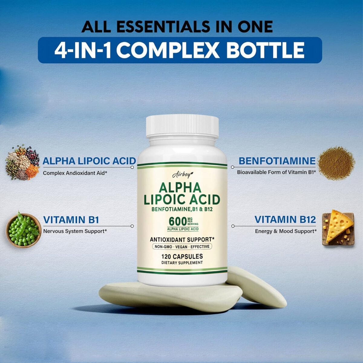 Alpha-Liponsäure 600 mg - Unterstützung des Blutzuckers und des
