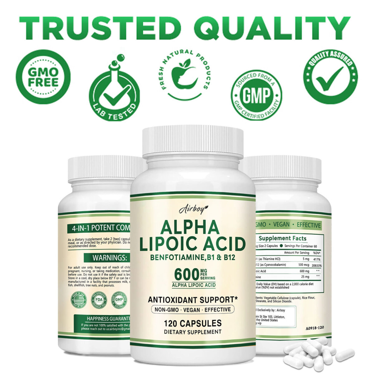 Alpha-Liponsäure 600 mg - Unterstützung des Blutzuckers und des
