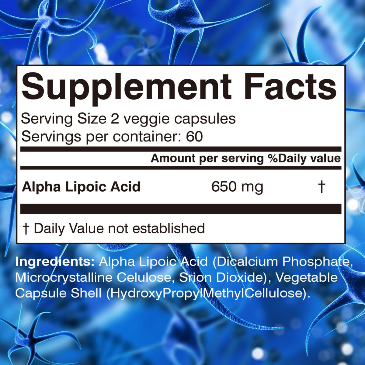 Alpha-Liponsäure 650 mg - Herzgesundheit, reduziert Entzündungen