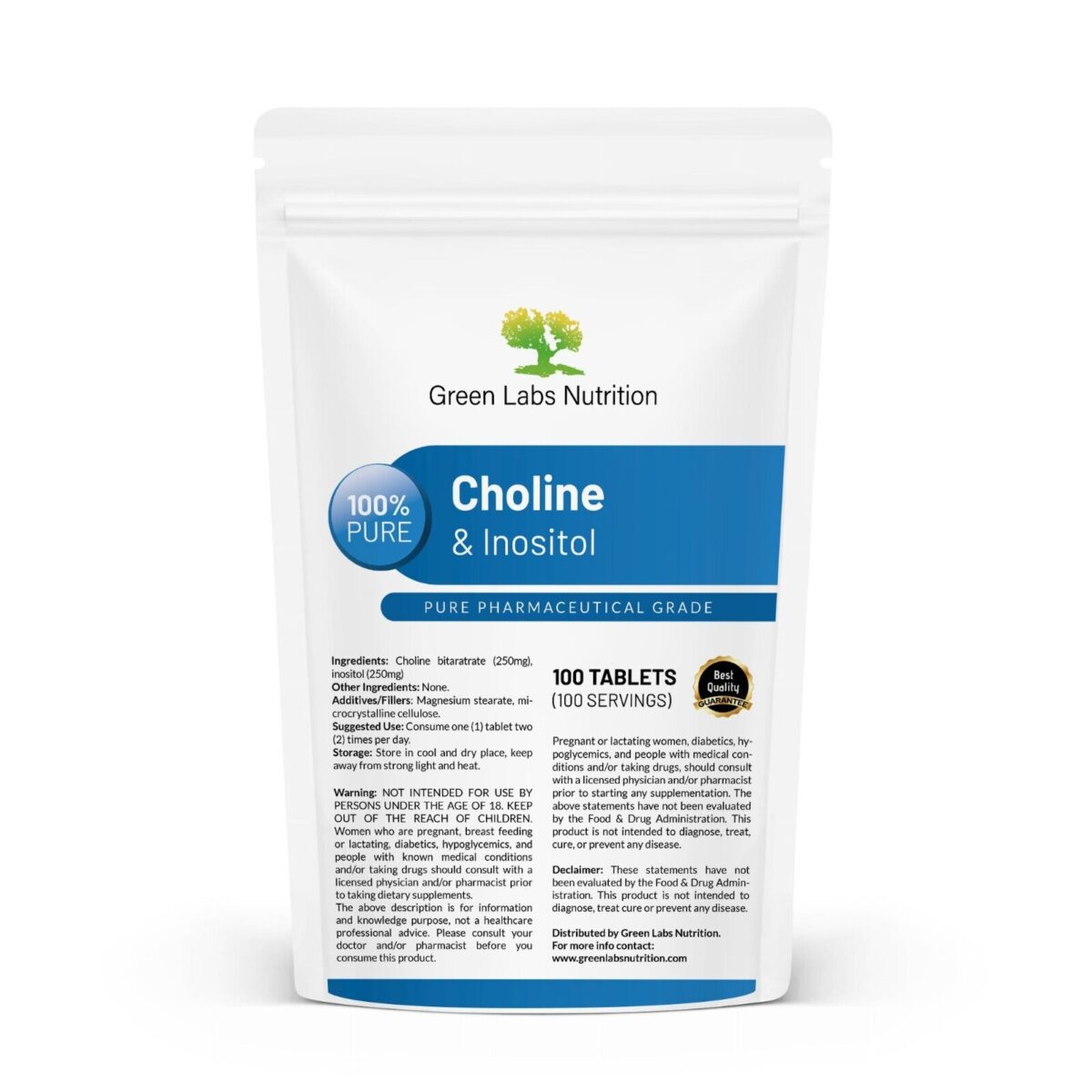 Cholin + Inositol Tabletten – Leberfunktion, Stimmung, Fokus & Gehirn Support