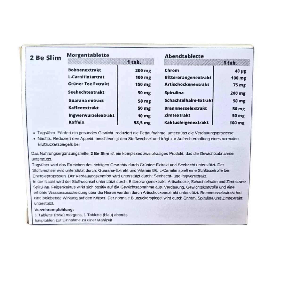 Colfarm S.A. 2 Be Slim Ergänzungsmittel - 60 Tabletten