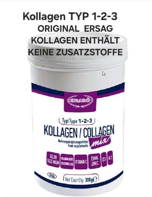 ERSAG ECO Collagen Mix TYP 1-2-3 , KOLLAGEN-MISCHUNG (TYP 1-2-3) 300 gr Original