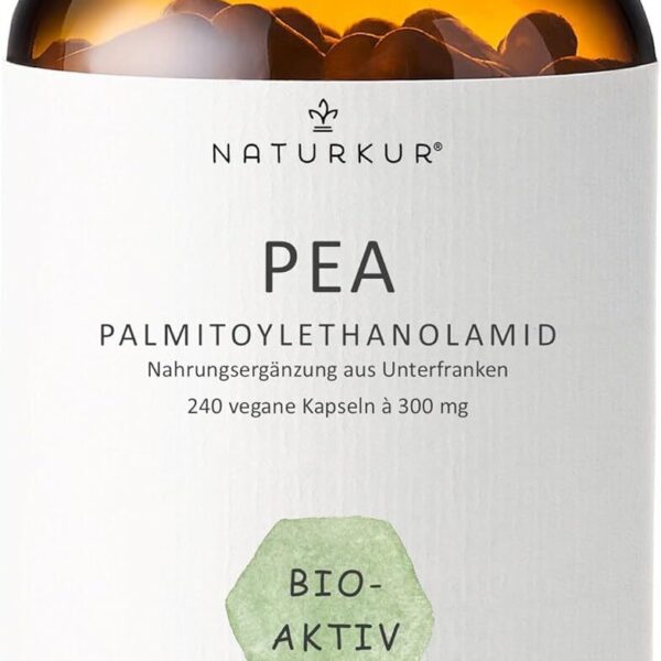PEA Ultramikronisiert 600mg Portion - 240 Kapseln Apothekerglas Palmitoylethanol