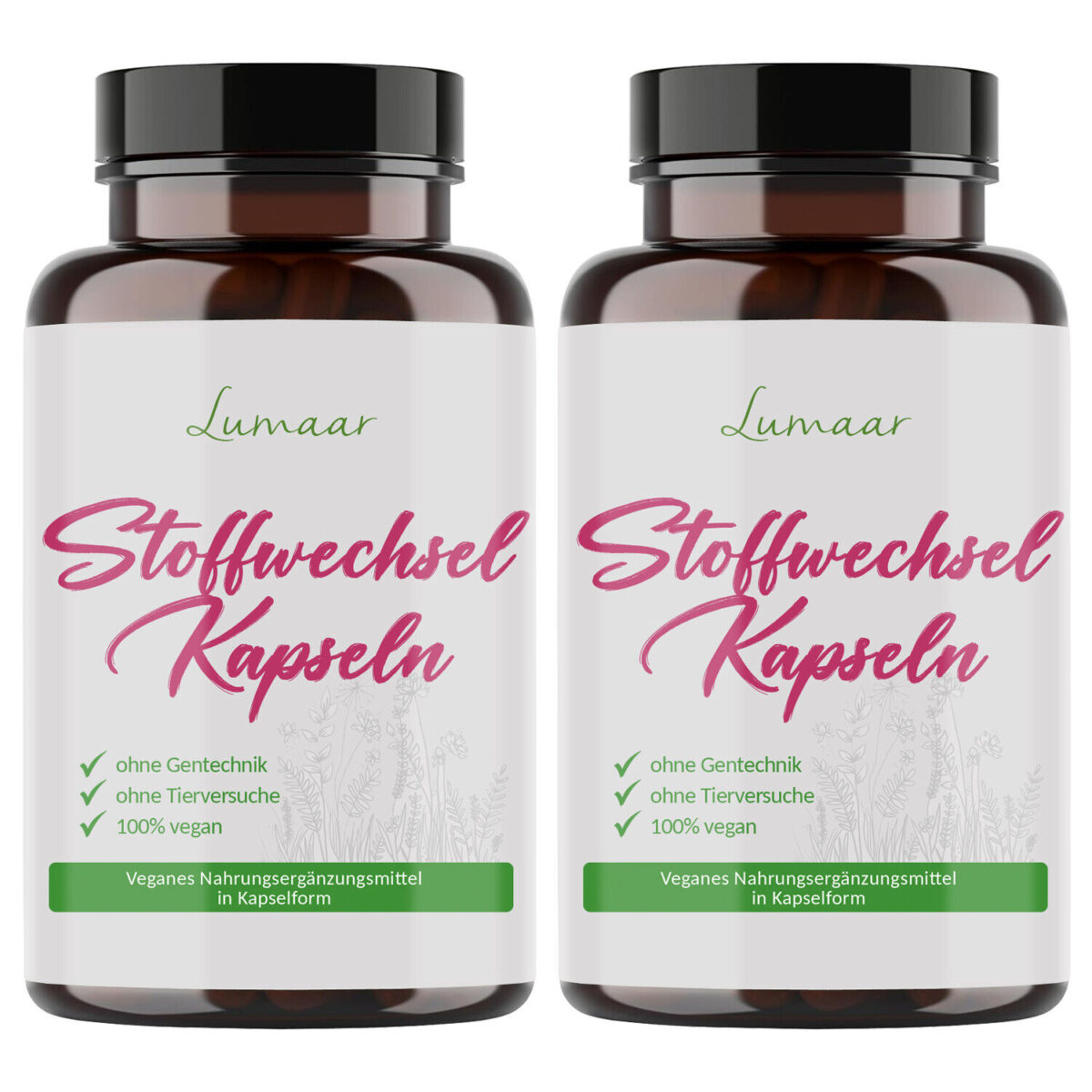 Stoffwechsel Kapseln für Stoffwechselkur - Stoffwechsel Formel 2 Dosen Gläser