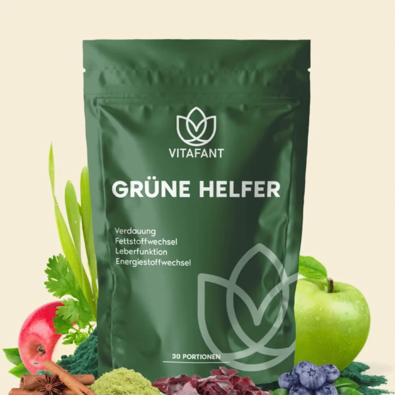 Vitafant-Grüne Helfer-Greens Pulver-Superfood Shake,Spirulina,Gerstengras,Matcha